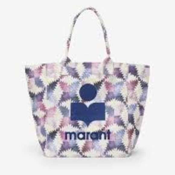 ISABEL MARANT YENKY CANVAS LARGE GRAPHIC PRINTED TOTE BAG - Picture 1 of 9